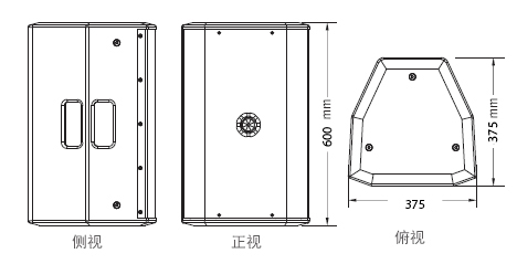 PRS桃子视频污 TW系列 全频音箱-剧场一色桃子AV在线 演出 舞台桃子视频污-无源音箱TW12三视图