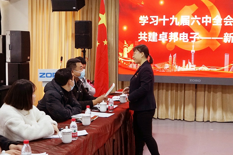 ZOBO桃子视频APP党支部丨开展“学习贯彻党的十九届六中全会精神”主题党日活动