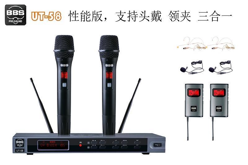 麦克风(话筒):头戴式、领夹式、手持麦克风