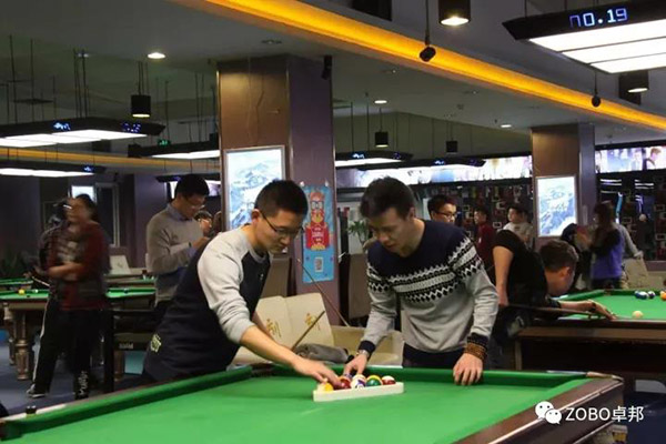 ZOBO桃子视频APP挑战“激情碰撞·情系园区”中关村丰台园第五届台球竞赛